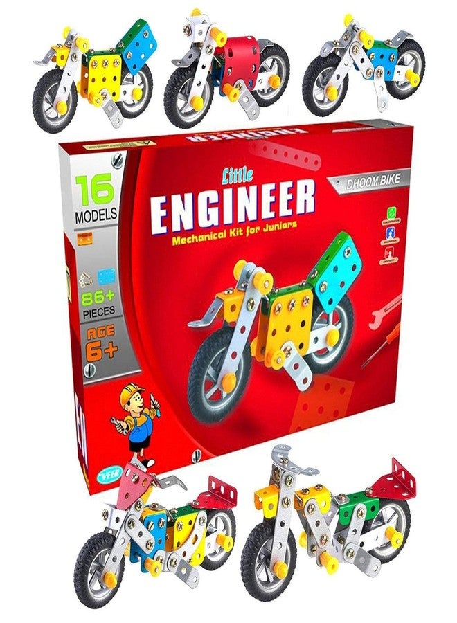 YUIOP - Little Engineer Dhoom Bike - Bike Construction Set for Kids - 16 Models - 86+ Pieces - Image 1